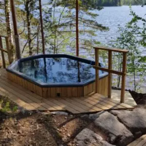 Achteckig - 180x240cm integrierter Ofen V1