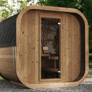 Würfelsauna modern Thermoholz 220x220 cm