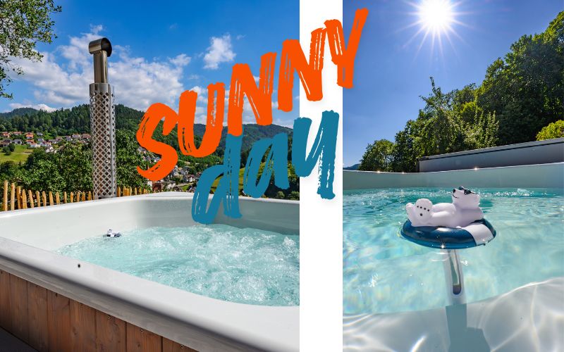 Quadratisches Badefass im Schwarzwald