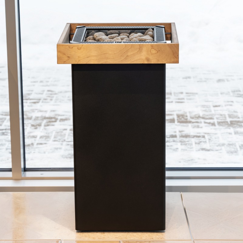 HUUM CORE Black Saunaofen mit optionaler Holzumrandung